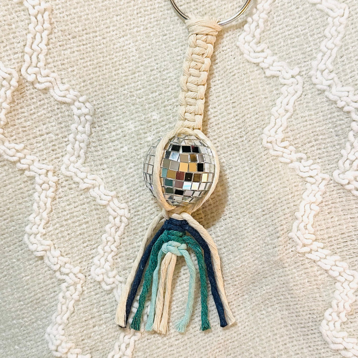DISCO BALL WITH MACRAME