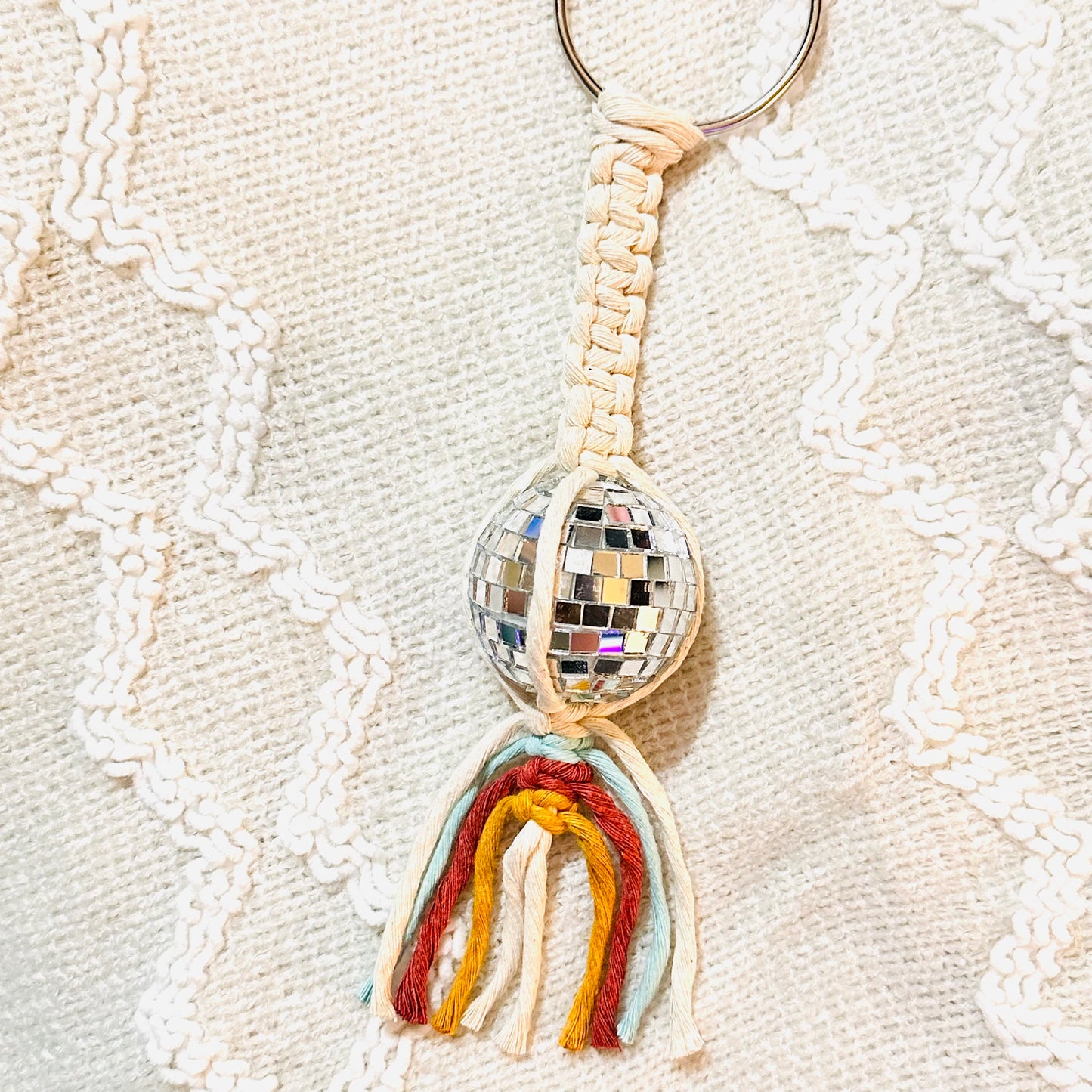 DISCO BALL WITH MACRAME