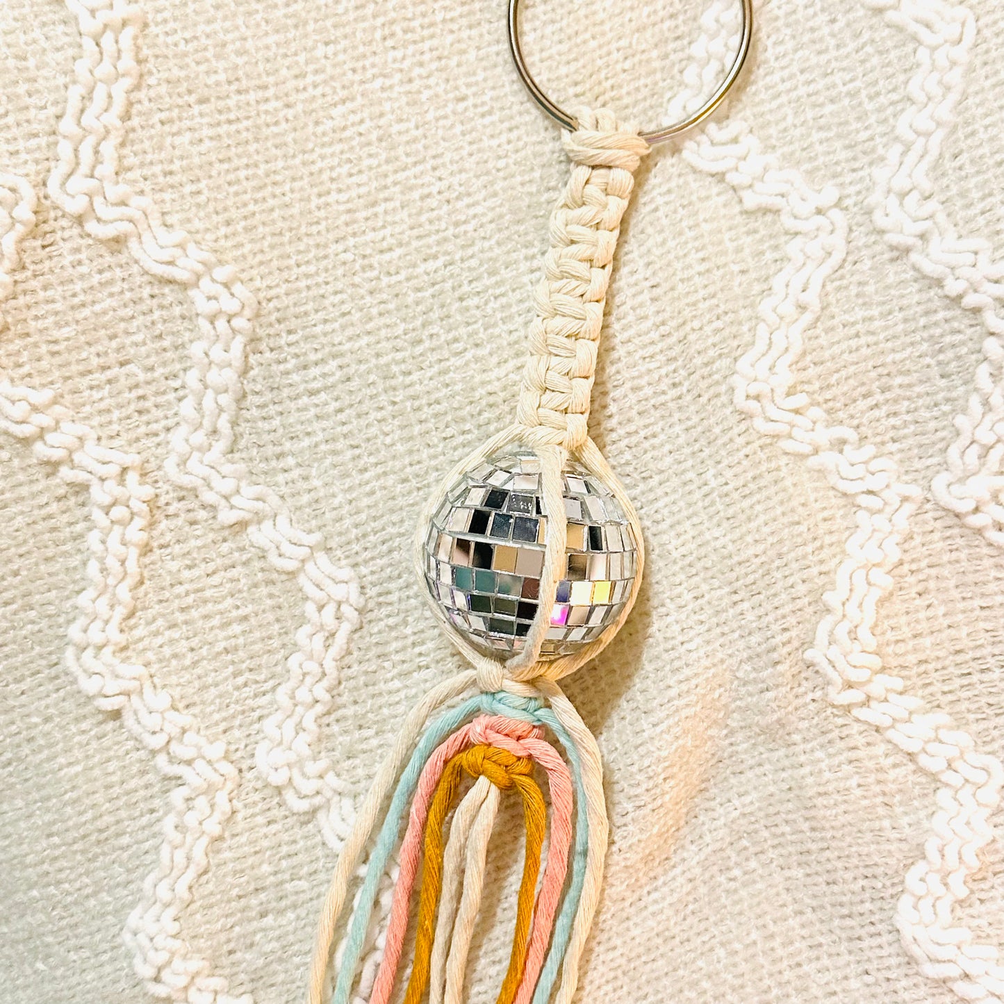 DISCO BALL WITH MACRAME