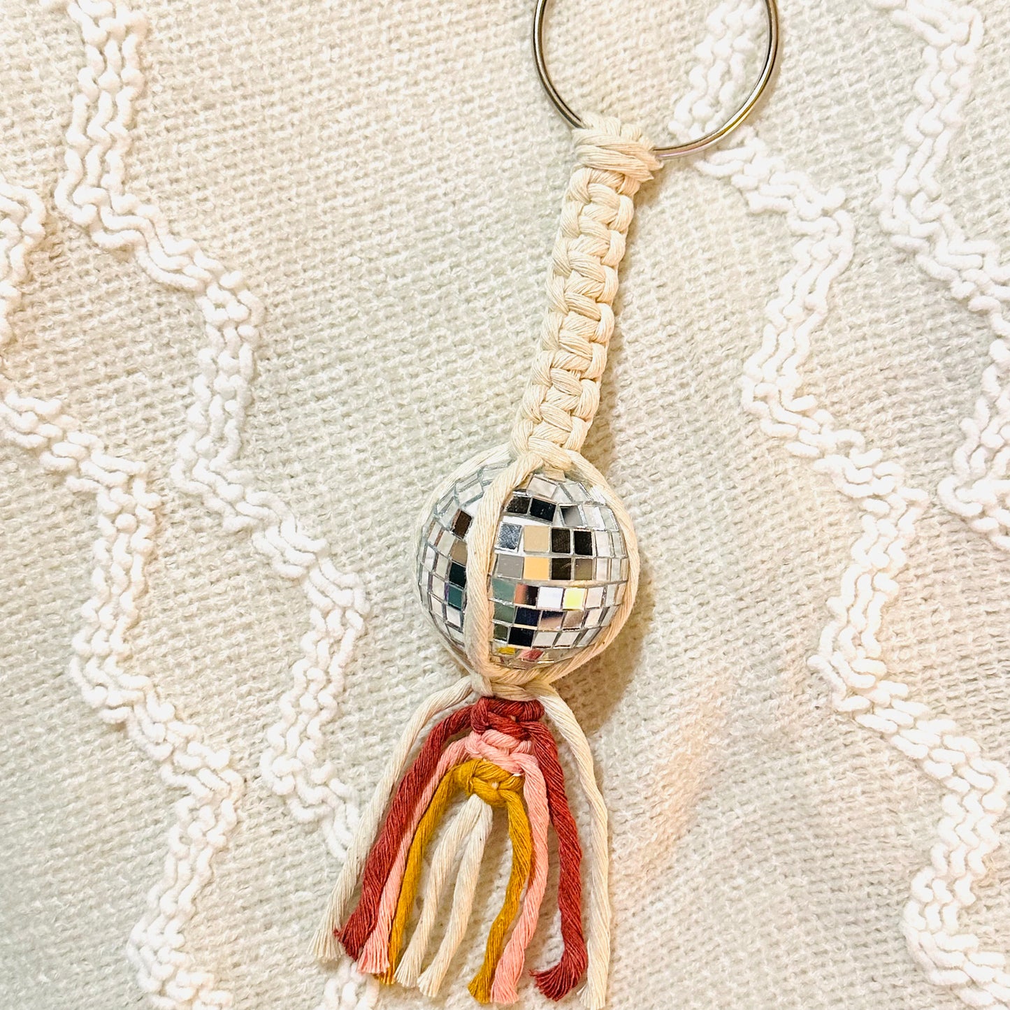 DISCO BALL WITH MACRAME