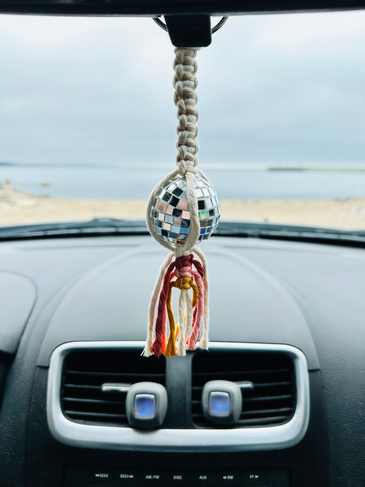 DISCO BALL WITH MACRAME