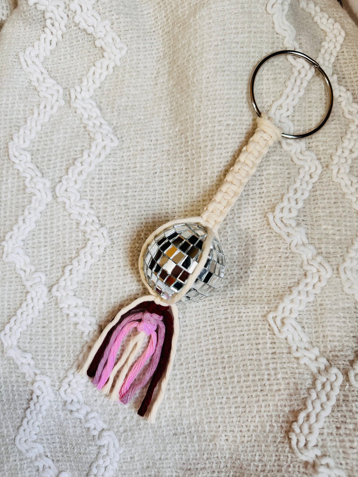 DISCO BALL WITH MACRAME