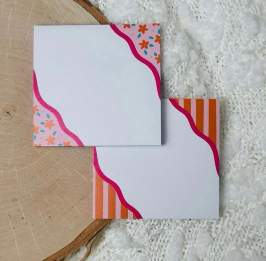 ORANGE FLORAL / STRIPES